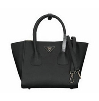 2014 Prada original leather tote bag BN2625 black